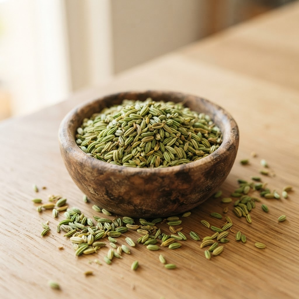 Green fennel seeds